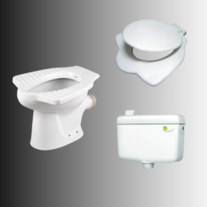 hindware anglo commode set p trap