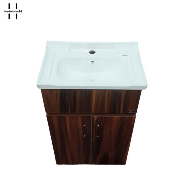 cabinet basin brown