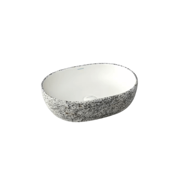 white granite table top basin